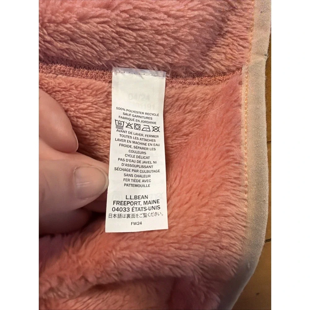 LL Bean Fleece W/ears Infants Toddlers  Hi-Pile Fleece Jacket Size 2T 507401